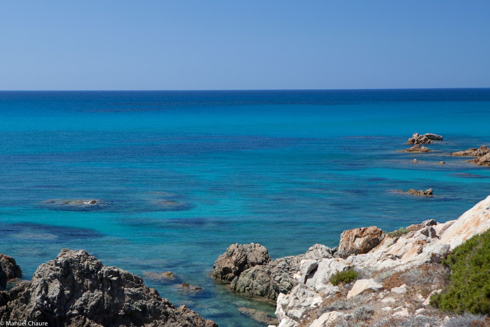 In blue. Sardinia, Italy